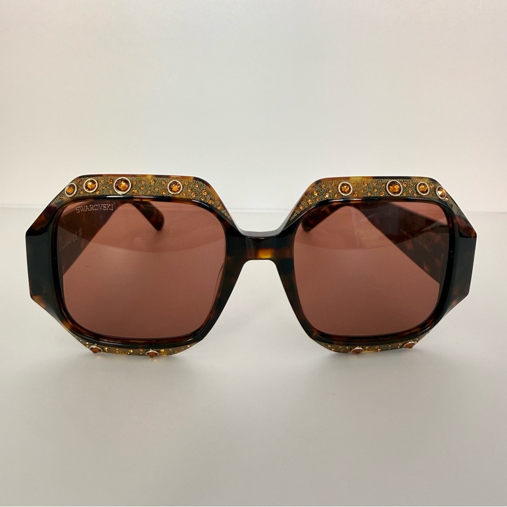 NEW!!! Swarovski women brown sunglasses SK382 52E Authentic Retail 325$